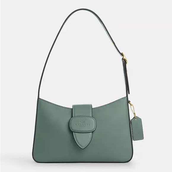 Coach Handbags - Coach Green Leather Shoulder Bag